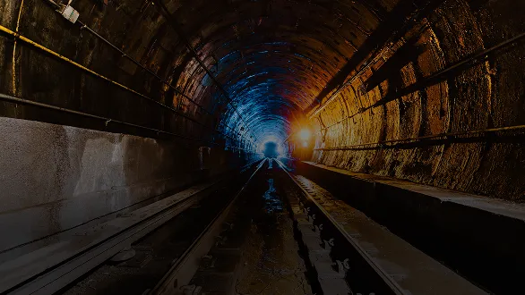 Underground tunnel railway new york city united states 1