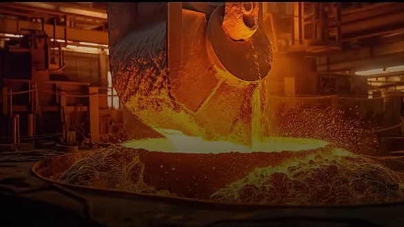 Liquid iron molten metal pouring container 1